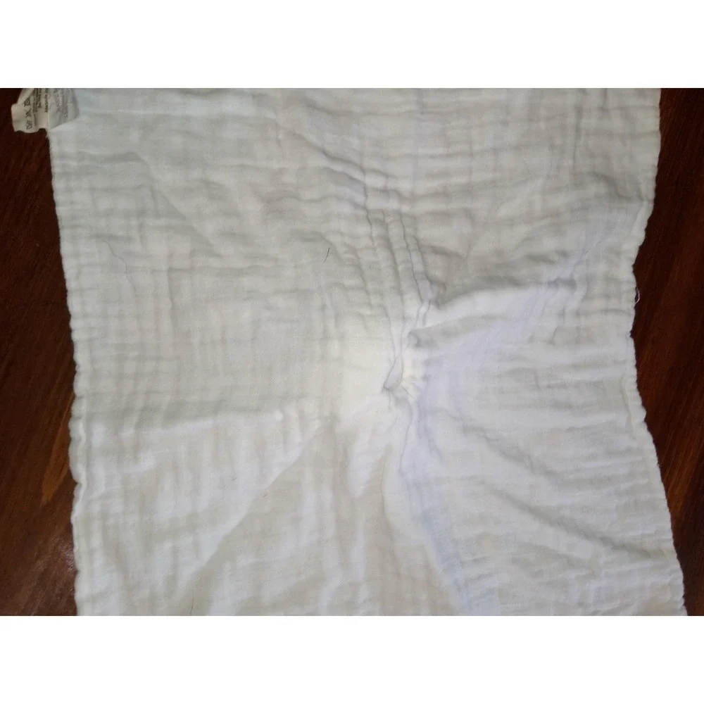 PD Home & Garden White Bunny Muslin Lovey Security Blanket 100% Cotton